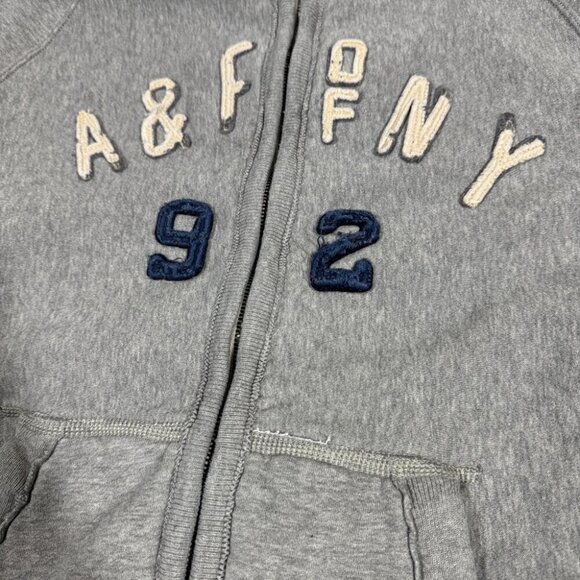 Abercrombie & Fitch Men's Y2K Light Gray High Neck Zip Up Jacket Size XL - Picture 15 of 16